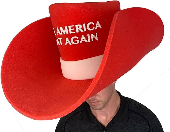 Pee-Litical Targets Giant MAGA Hat