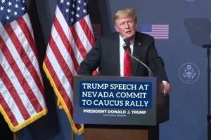 Trump Speech at Nevada Commit to Caucus Rally